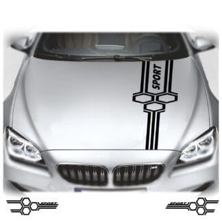 calco capot de auto en vinilo ploter de corte racing